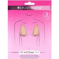 Brushworks Lift & Shape Tape, 3 pairs, in pink packaging with illustration of tape placement on a torso.