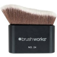 Black brushworks No. 24 blending brush with dense, angled bristles for face and body.