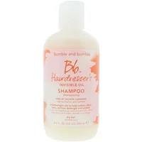 Bumble and bumble Hairdresser's Invisible Oil Shampoo 250ml in a peach bottle with white cap and red text.