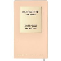 Burberry Goddess Eau de Parfum Spray 30ml in a sleek beige rectangular bottle with gold label and black text.