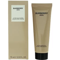 Burberry Hero Aftershave Balm 75ml in beige tube with black cap, next to matching beige box.