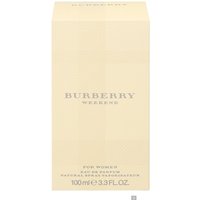Burberry Weekend For Women Eau de Parfum 100ml, beige box with silver text and minimalist design.