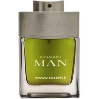 Bvlgari Man Wood Essence Eau De Parfum 60ml, green liquid in clear rectangular bottle with silver cap.
