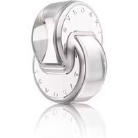 Bvlgari Omnia Crystalline Eau de Toilette, 50ml, clear intertwined circular bottle with silver accents.