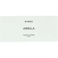 White rectangular Byredo Argila Lip Balm box with black text and minimalist design.