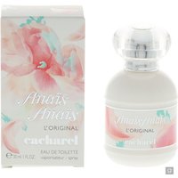 Cacharel Anais Anais L'Original Eau de Toilette 30ml, white bottle with floral design and clear round cap.
