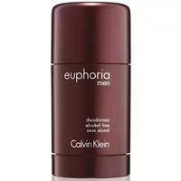 Calvin Klein Euphoria Men deodorant stick, dark brown with white text, 75g size.