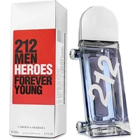Carolina Herrera 212 Heroes Eau De Toilette 150ml, skateboard-shaped bottle, clear with silver accents and bold "212" text.