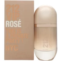 Carolina Herrera 212 VIP Rose Eau De Parfum 50ml in a sleek, rose-gold bottle with matching box.