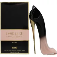 Carolina Herrera Good Girl Blush Elixir 50ml, stiletto-shaped bottle, black and blush gradient with gold heel.