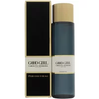 Carolina Herrera Good Girl Shower Gel 200ml, sleek black bottle with gold cap and matching box.