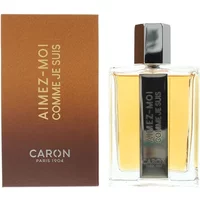 Caron Aimez-Moi Comme Je Suis Eau De Toilette 125ml, clear rectangular bottle, dark cap, brown box.