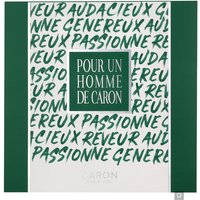 Caron Pour Un Homme De Caron Gift Set box with green and white text design.