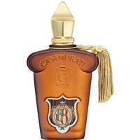 Amber Casamorati 1888 perfume bottle with gold cap, ornate label, and tassel, 100 ml unisex amber oriental scent.