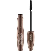 Brown Catrice Glam & Doll Volume Waterproof Mascara, curved tube with black wand, 10ml.