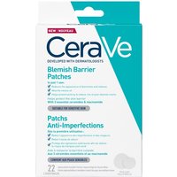 CeraVe Blemish Barrier Patches box, white with teal accents, 22 pieces, for blemishes and redness.