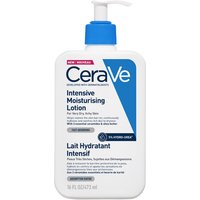 CeraVe Intensive Moisturising Lotion 473ml, white bottle with blue pump and label accents, for very dry skin.