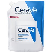 CeraVe Moisturising Cream Refill 454g, white pouch with blue accents and screw cap, CeraVe logo prominently displayed.