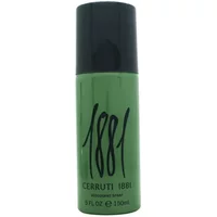 Green Cerruti 1881 deodorant spray bottle with black cap and bold "1881" text.