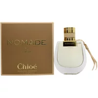 Chloé Nomade Eau De Toilette 50ml with clear curved bottle, gold cap, and beige box with gold lettering.