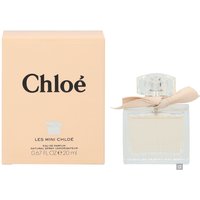 Chloe By Chloe Eau de Parfum 20ml, clear glass bottle with silver cap and beige ribbon, peach box with black text.