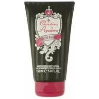 Christina Aguilera Secret Potion Body Lotion 150ml in dark tube with pink cap and ornate white label.