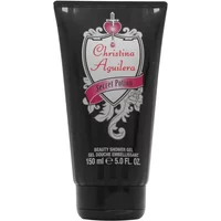 Black tube of Christina Aguilera Secret Potion Shower Gel with pink and silver label, 150ml.
