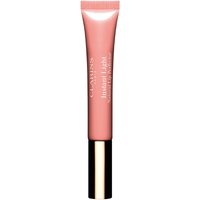 Pink Clarins Natural Lip Perfector Gloss in 05 Candy Shimmer, 12ml tube with gold cap.