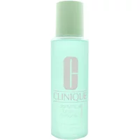Clinique Clarifying Lotion 1, 200ml bottle, light green liquid, with a pale green cap and Clinique logo.