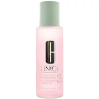 Pink Clinique Clarifying Lotion 3 bottle, 200ml, with silver cap and bold black logo.