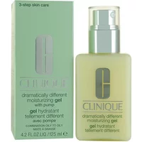 Clinique Dramatically Different Moisturising Gel 125ml, pale yellow bottle with silver pump and green box.