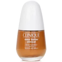 Clinique Even Better Clinical Serum Foundation SPF 20 in WN 114 Golden, teardrop bottle with white cap.
