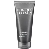 Clinique for Men Face Wash 200ml in a sleek gray tube with white text and flip-top cap.