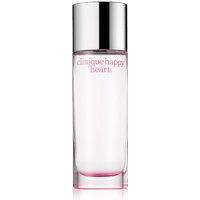Clinique Happy Heart Eau de Parfum Spray 100ml, clear glass bottle with silver cap and pink accents.