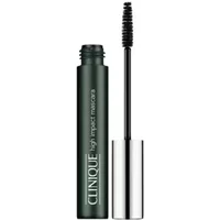 Clinique High Impact Mascara Black with dark green tube and silver cap, featuring a black bristle brush.
