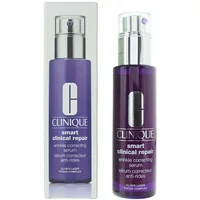Clinique Smart Clinical Repair purple bottle with silver pump, 50ml, wrinkle correcting serum packaging.