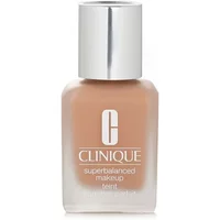 Clinique Superbalanced Makeup Sunny in a frosted glass bottle with a silver cap and white logo.