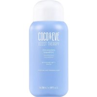 Blue Coco & Eve Boost Therapy Volumising Shampoo bottle, 280ml, with white cap and white text.