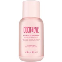 Pink Coco & Eve Leave In Treatment bottle, 58ml, with bold logo and text detailing intensive hair repair formula.