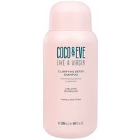 Pink Coco & Eve Like a Virgin Clarifying Detox Shampoo bottle, 280ml, with bold black text and rounded cap.