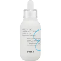 CosRx Hydrium Centella Aqua Soothing Ampoule 40ml, clear bottle with dropper, blue accents, and white label.