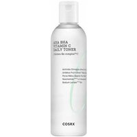 COSRX Refresh AHA BHA Vitamin C Daily Toner 150ml in a white bottle with black text and a translucent cap.