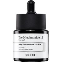 Cosrx Niacinamide 15 Serum, black dropper bottle with white label, 20 ml, anti blemish formula.