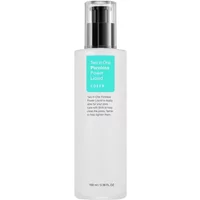 Clear bottle with black pump, turquoise label, containing CosRx Two In One Poreless Power Liquid 100ml.