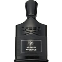 Black Creed Absolu Aventus 100 ml bottle with embossed logo and silver label, unisex spicy perfume.
