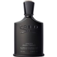 Black bottle of Creed Green Irish Tweed Eau de Parfum, 100 ml, with embossed logo and silver cap.