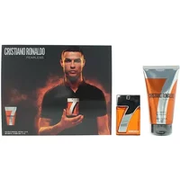 CR7 Fearless gift set with 30ml Eau De Toilette and 150ml Shower Gel, featuring orange and silver packaging.