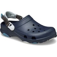 Navy Crocs All-Terrain EVA men's clogs with adjustable heel strap and ventilation holes.