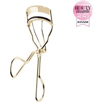 Gold Curl Wonder® Lash Curler by TRUYU with ergonomic handles and cushioned grip, beauty award winner badge displayed.