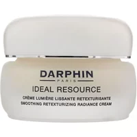 Darphin Ideal Resource cream in a white jar with a rounded lid, featuring black text and a smooth, minimalist design.